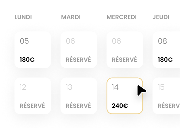 Gestion dynamique des prix et du calendrier